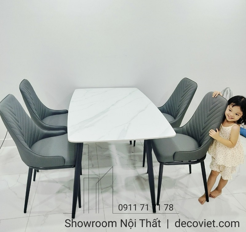 bàn ăn 4 ghế mặt đá giá rẻ