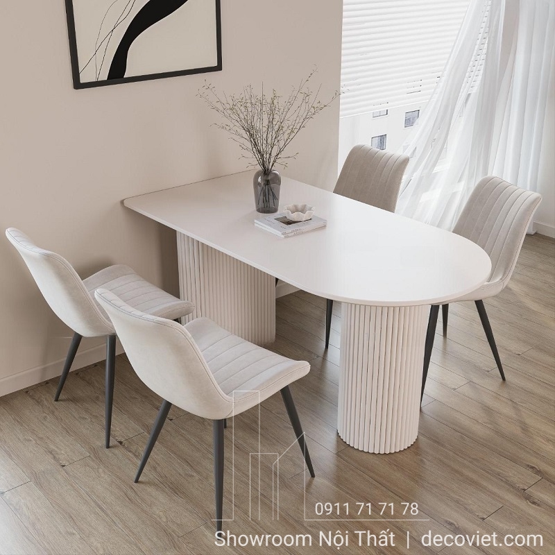 Bàn ăn 4 ghế thiết kế tối giản cho căn hộ chung cư – Nội thất DecoViet