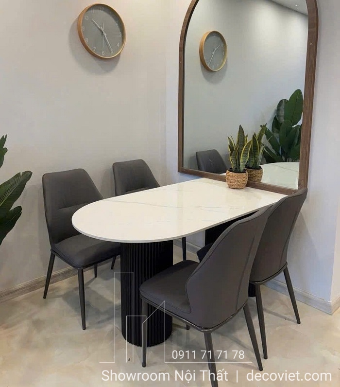 bộ bàn an 4 ghế nhỏ gọn, hiện đại cho gia đình