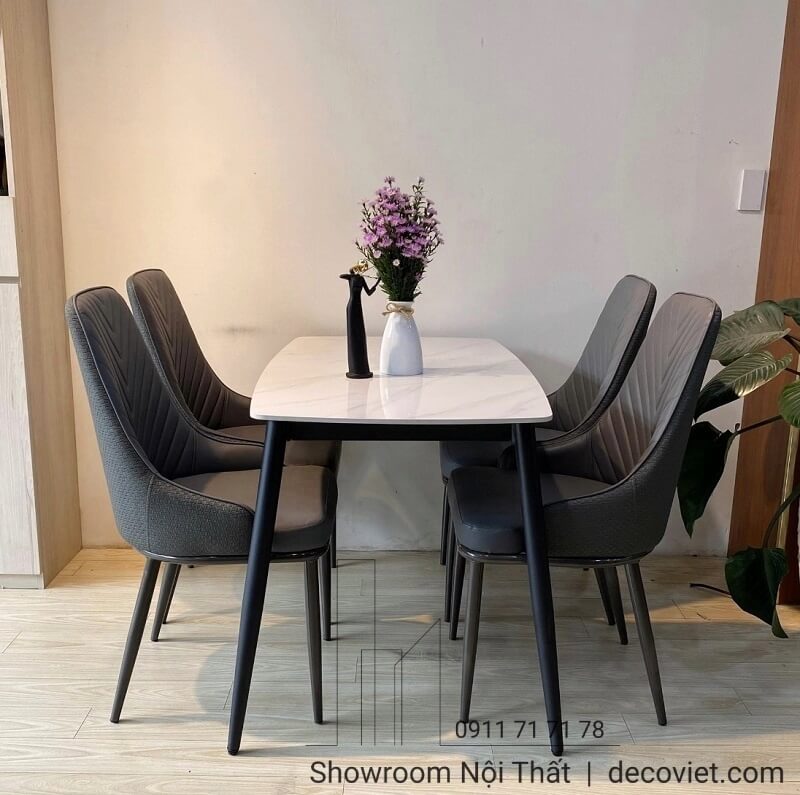 Bộ bàn ghế ăn 4 chỗ nhỏ gọn tiết kiệm diện tích