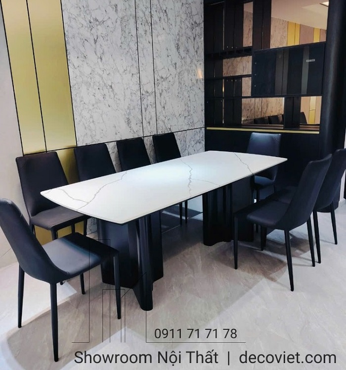 bàn ghế ăn mặt đá cao cấp