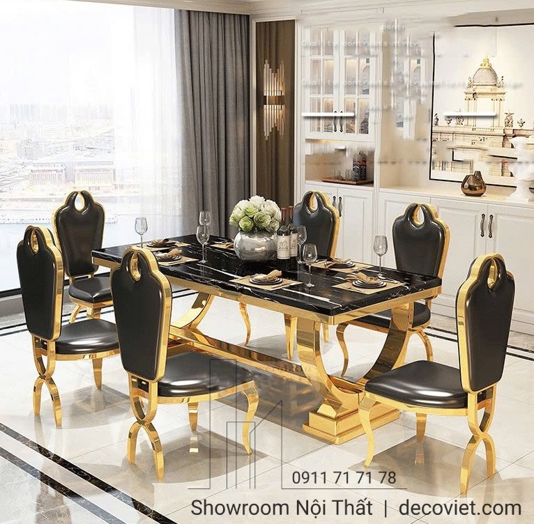 bộ bàn ăn tân cổ điển sang trọng