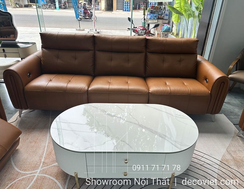 sofa chỉnh điện da thật