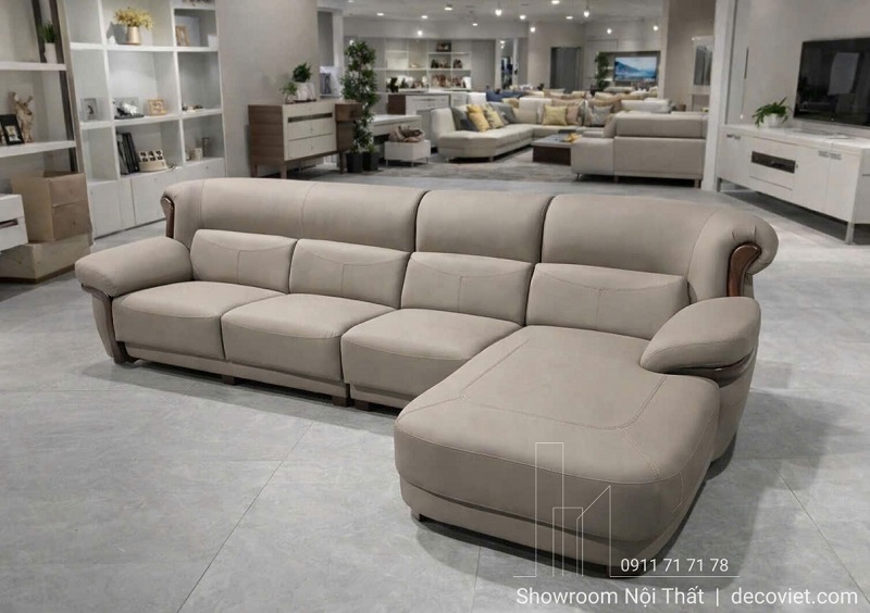 Sofa gỗ cao cấp 1145T khung gỗ chắc chắn đệm ngồi êm ái