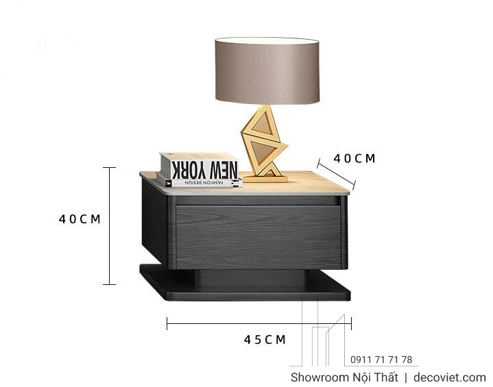 Nội thất phòng khách sang trọng với combo kệ tivi mặt đá 109T