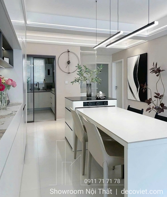 đảo bếp kết hợp bàn ăn