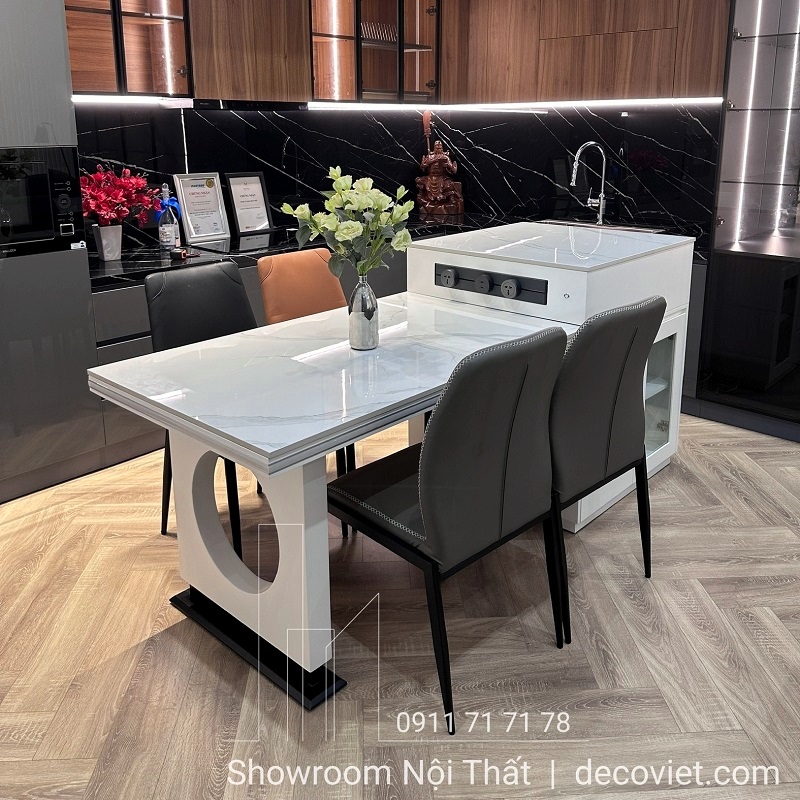 bàn ăn kết hợp đảo bếp