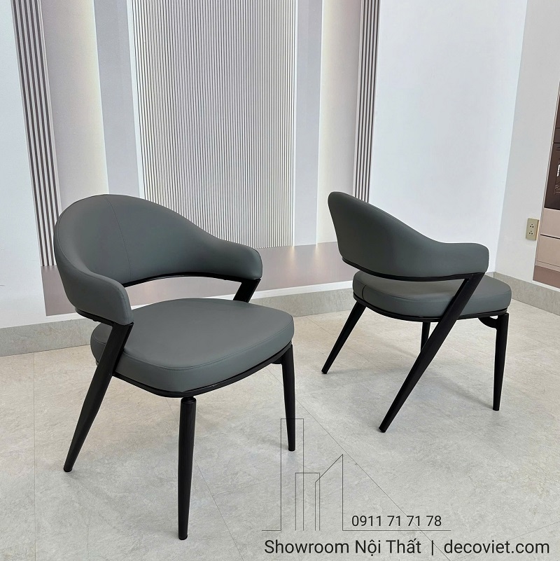 ghế ăn bọc da 593s kiểu dáng gọn gàng dễ phối bàn ăn