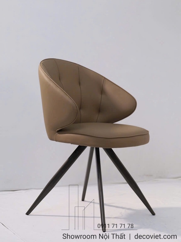 Ghế ăn xoay bọc da cao cấp, bề mặt mềm mại và mịn màng, tạo cảm giác êm ái và dễ chịu khi ngồi.