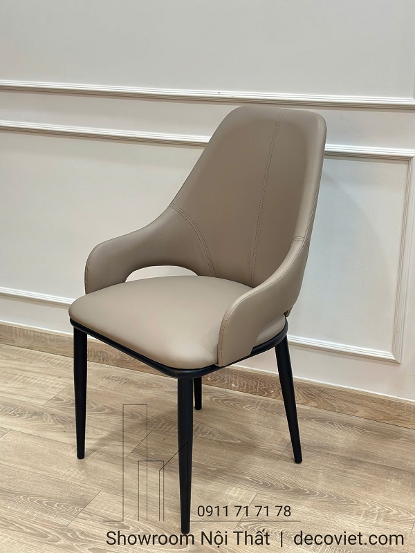 ghế ăn bọc da chân sắt hiện đại
