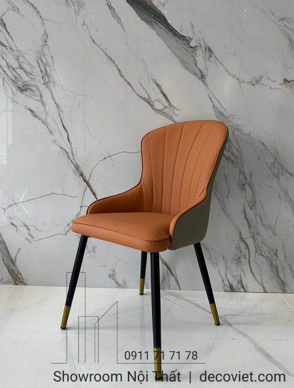 12 ghế ăn bọc da cao cấp, chân sắt sơn tĩnh điện bền chắc