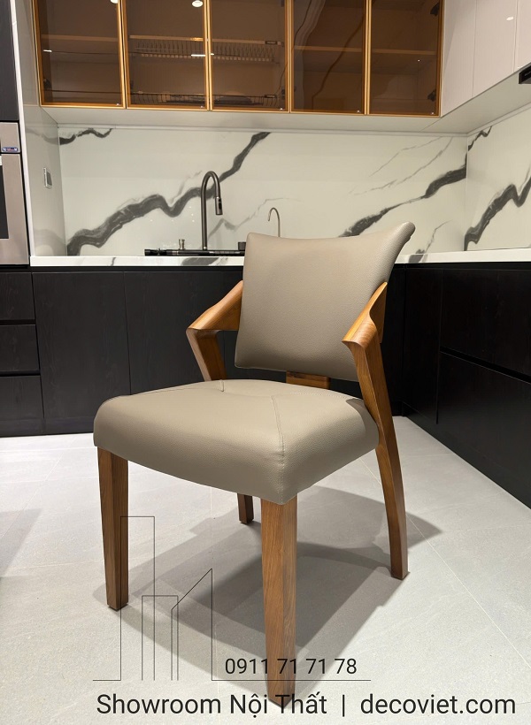 ghế ăn gỗ bọc da cao cấp