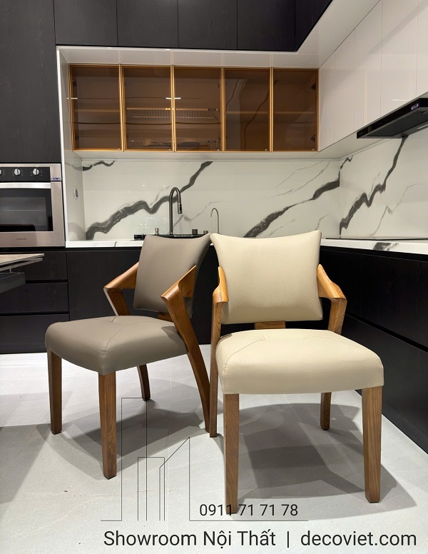 ghế ăn gỗ bọc da đẹp