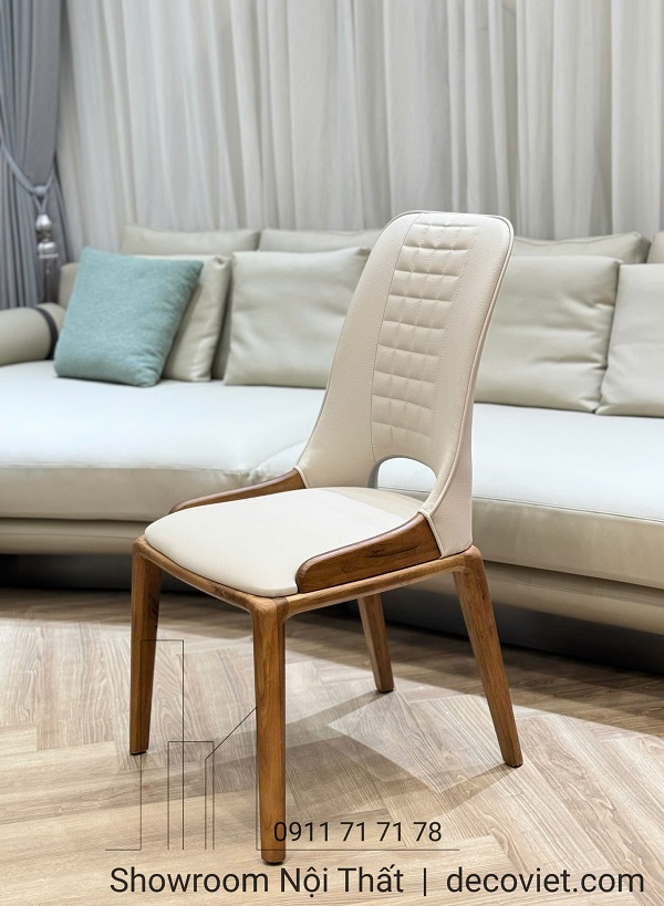 ghế ăn gỗ ash bọc da