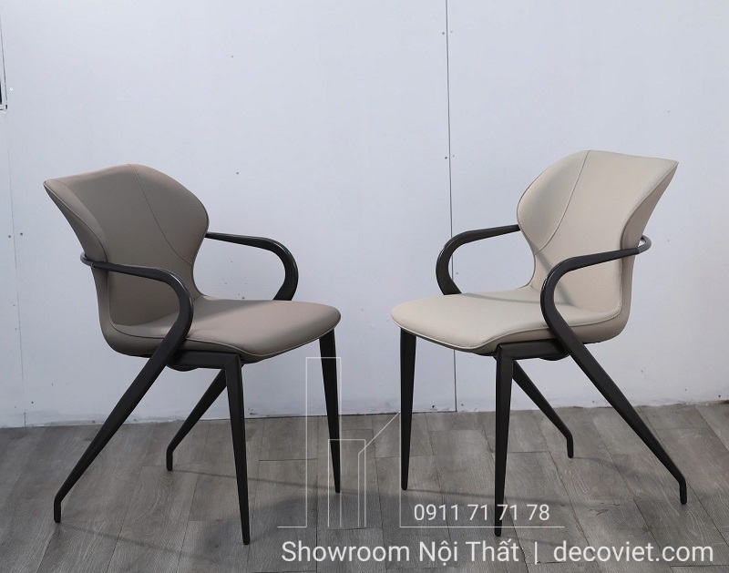 ghế ăn bọc da chân sắt