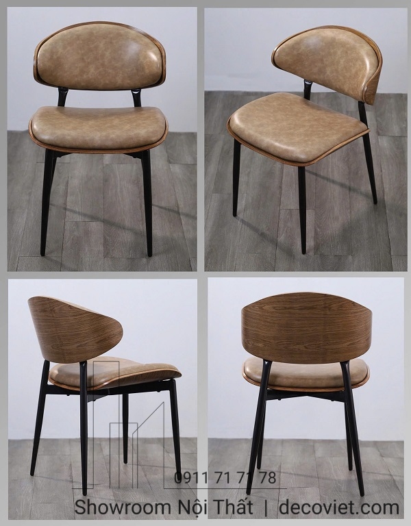 ghế ăn gỗ bọc da