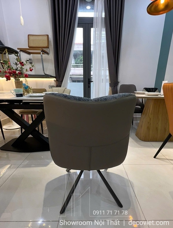 Ghế xoay 360 bọc da PU hiện đại cho showroom và văn phòng