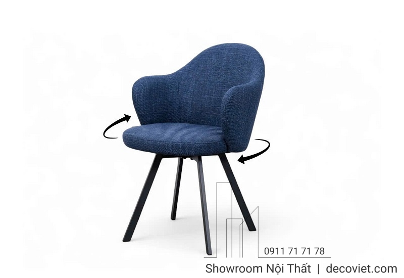 ghế ăn xoay thông minh bọc vải cao cấp, êm ái