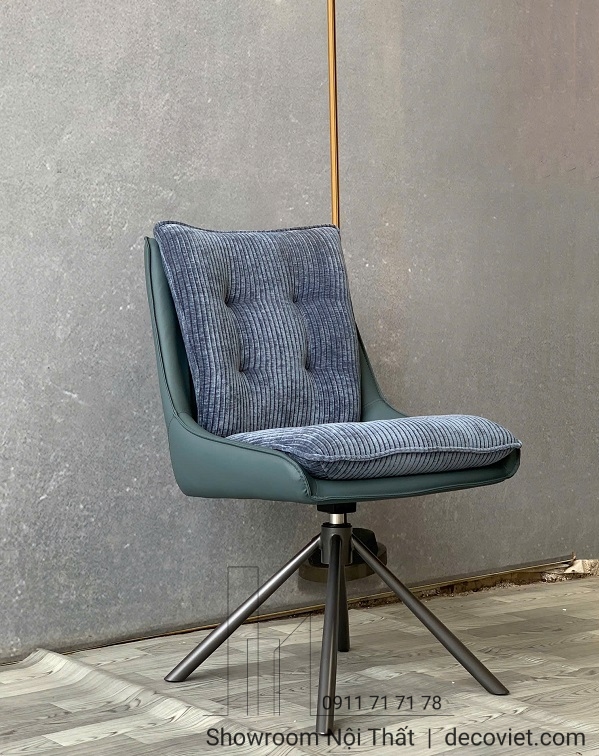 Ghế ăn xoay 360 độ phong cách hiện đại màu xanh rêu