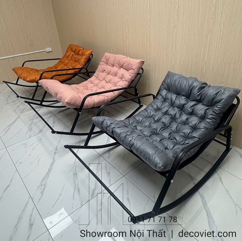 Ghế thư giãn khung sắt chắc chắn, thiết kế bập bênh