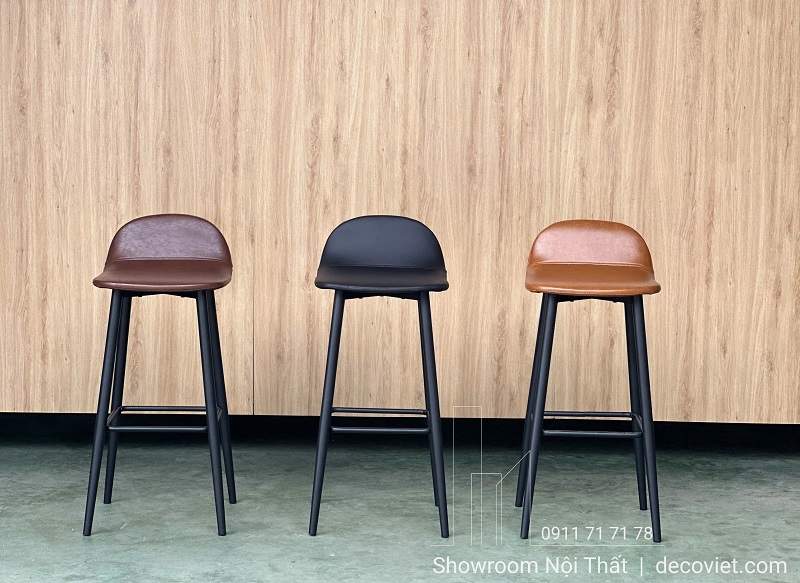 ghế bar bọc da chân sắt
