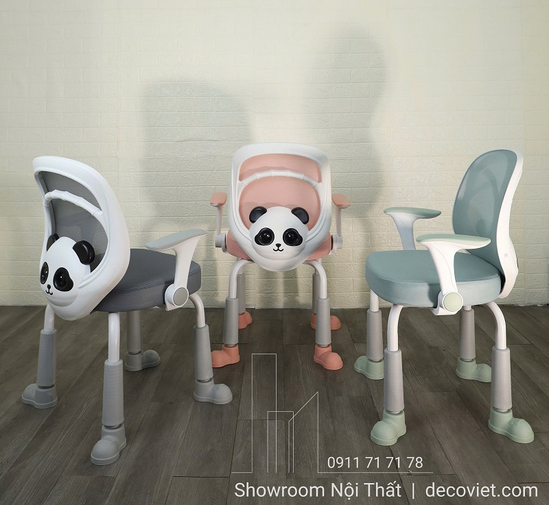 Ghế ngồi học giá rẻ 108S cho học sinh tiểu học, thiết kế gấu panda dễ thương