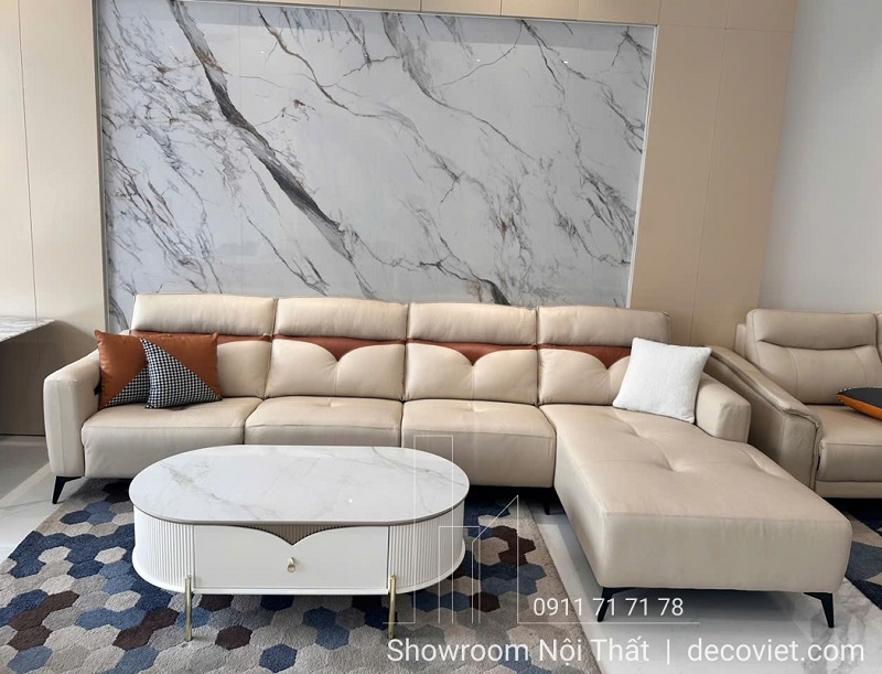 sofa da bò Ý hiện đại