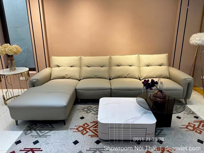 sofa da bò nhập khẩu đẹp