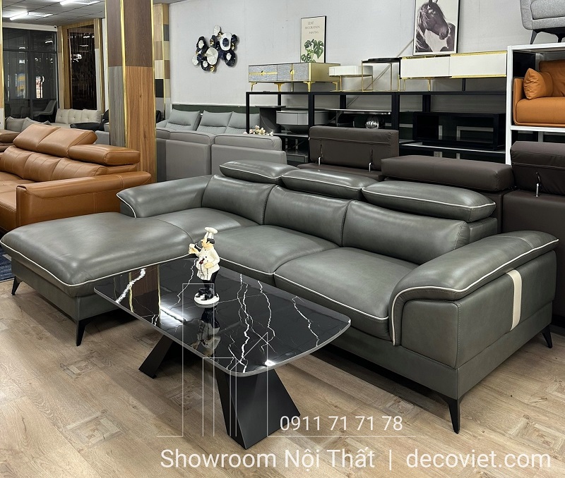sofa da bò ý đẹp hiện đại