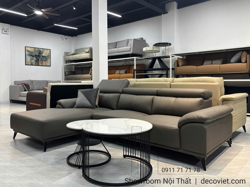 Sofa 1022T bọc da Microfiber cao cấp – bền, đẹp và dễ vệ sinh.