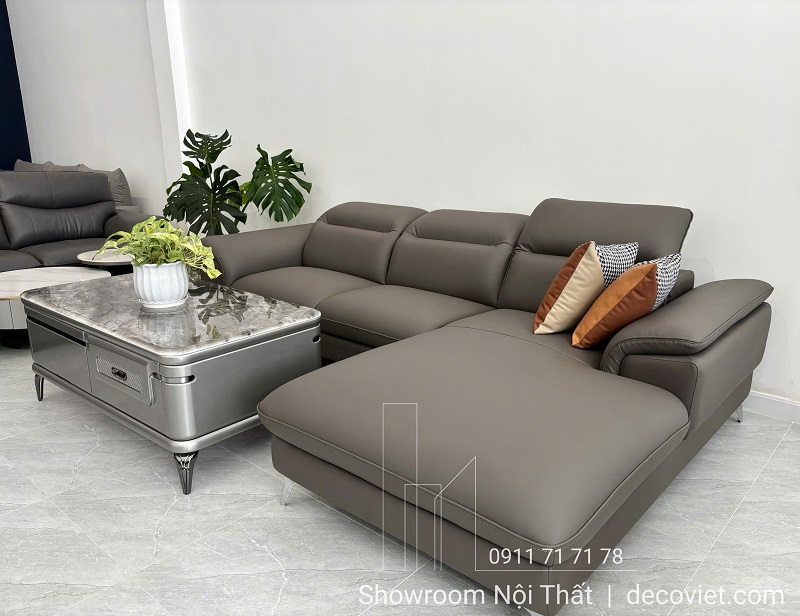 sofa da êm ái màu trung tính phù hợp mọi không gian