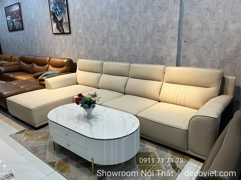 sofa da phòng khách
