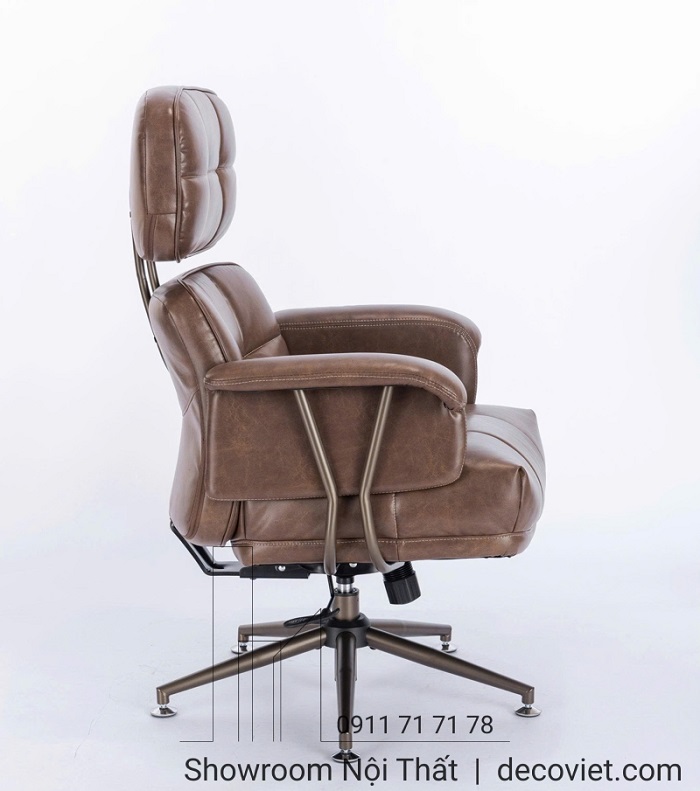 Thiết kế tay vịn bọc da đồng bộ của ghế làm việc xoay