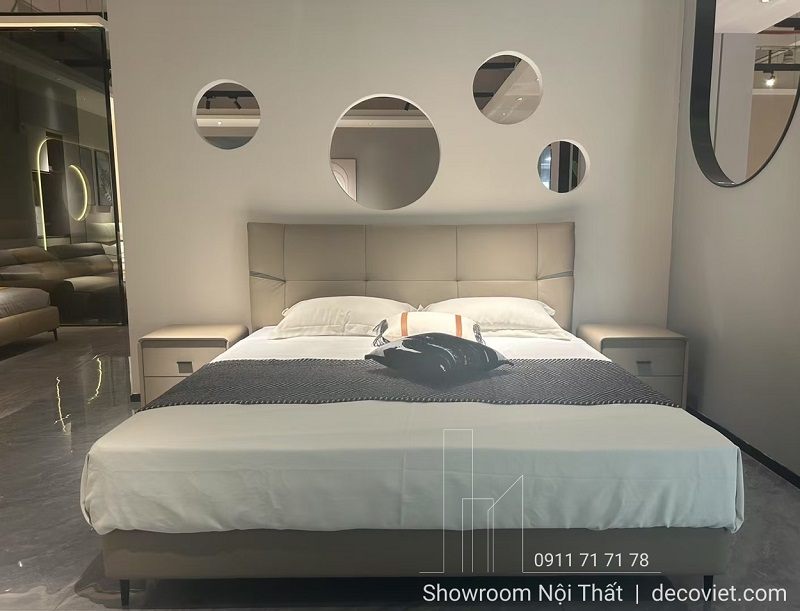 Mẫu giường da cao cấp tạo điểm nhấn cho phòng ngủ