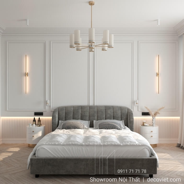 giường bọc nệm hiện đại