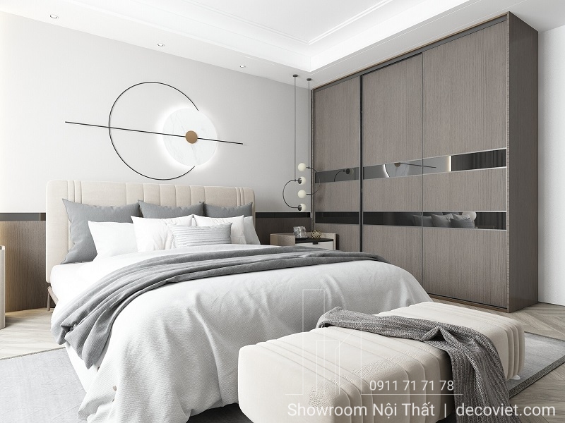 giường bọc nệm hiện đại