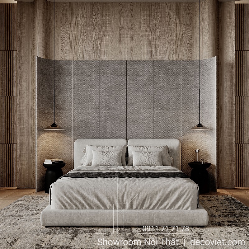 giường bọc vải hiện đại