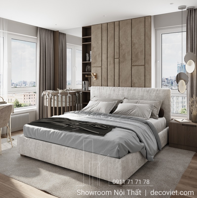 giường bọc vải giá rẻ