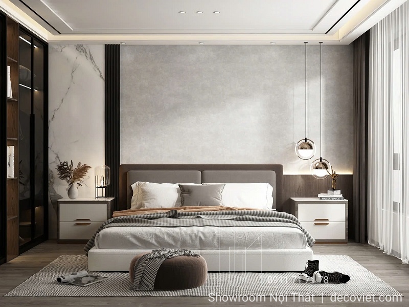 giường ngủ bọc nệm hiện đại