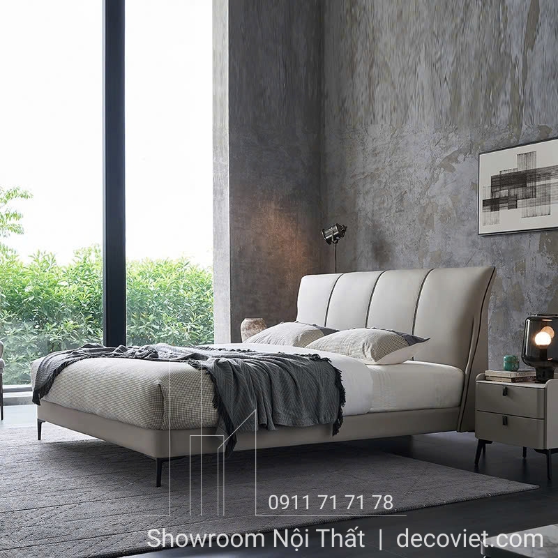 giường ngủ bọc da hiện đại