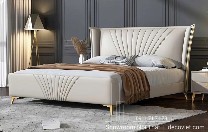 giường ngủ bọc da hiện đại