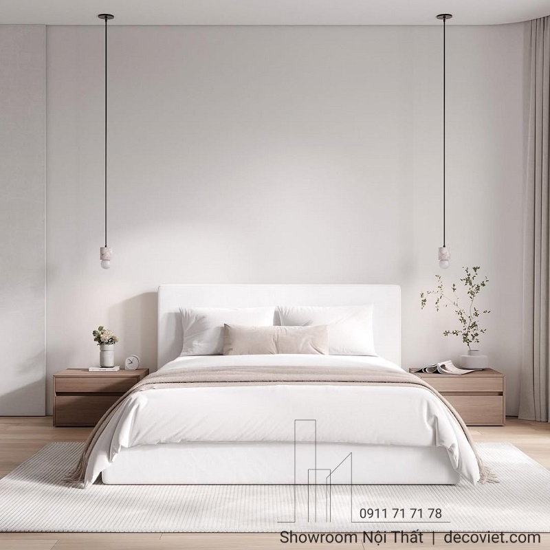 giường bọc nệm hiện đại