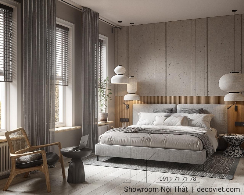 giường ngủ bọc nệm cao cấp