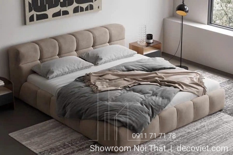 giường ngủ bọc vải hiện đại