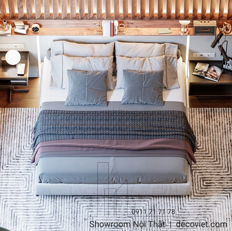 giường bọc nệm hiện đại