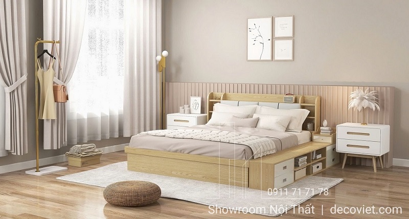 giường ngủ gỗ hiện đại