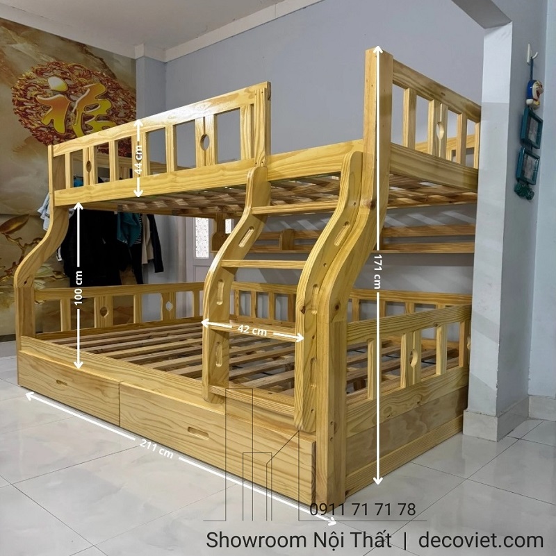 giường gỗ 2 tầng cao cấp