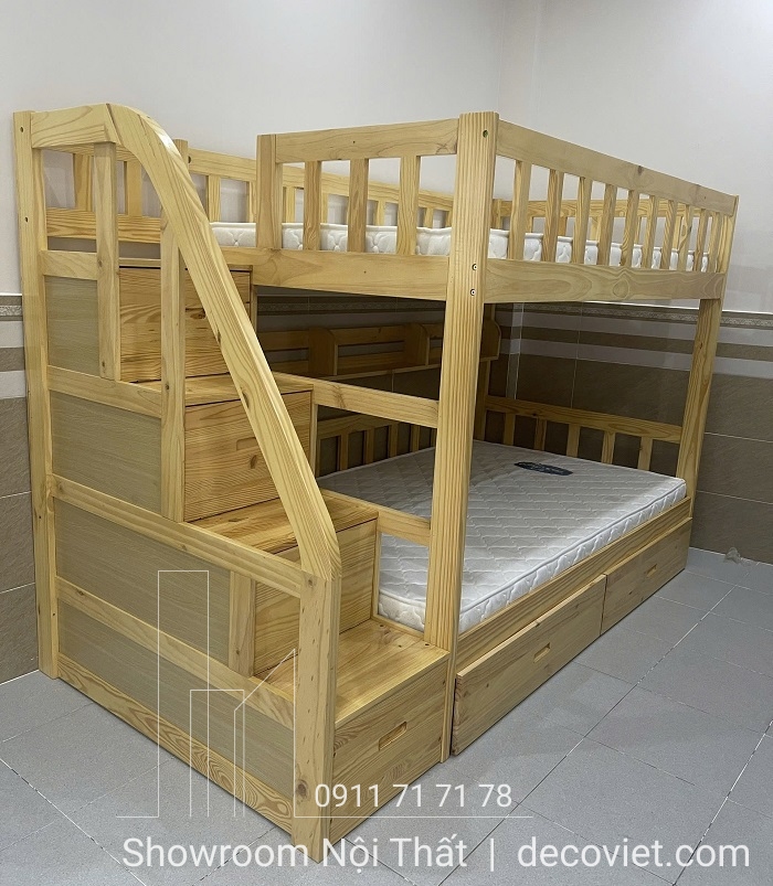 Lựa chọn hoàn hảo cho nhà phố, chung cư – giường tầng gỗ giá rẻ đẹp, dễ vệ sinh