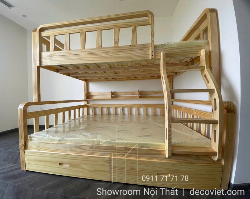 Mẫu giường tầng gỗ 1m8 đẹp – bền – giá tốt tại Nhà Decor.