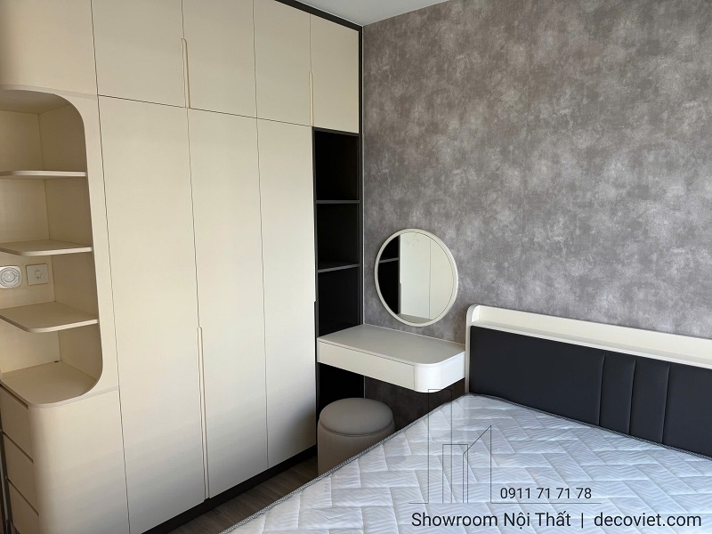 Thiết kế phòng ngủ chung cư hiện đại sử dụng vật liệu gỗ An Cường bền đẹp và dễ vệ sinh